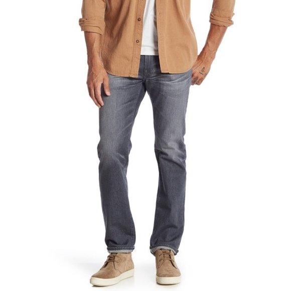 Ag Adriano Goldschmied Other - AG Men's Gray Matchbox Slim Straight Leg Jeans